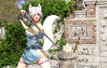 Картинка 3д+графика существа+ creatures фон взгляд девушка