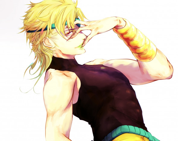 Обои картинки фото аниме, jojo`s bizarre adventure, парень