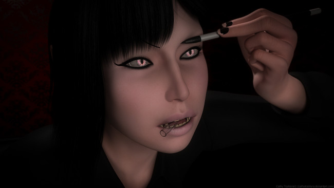 Обои картинки фото 3д графика, портрет , portraits, фон, взгляд, девушка