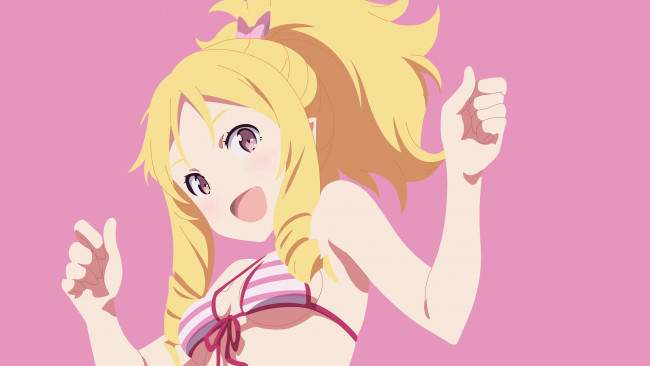 Обои картинки фото аниме, eromanga-sensei, фон, взгляд, девушка