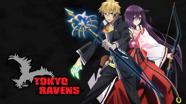Обои картинки фото аниме, tokyo ravens, miko, oriental, japanese, asiatic, mahou, bishojo, manga, asian, tokyo, ravens, sugoi, anime, harutora, tsuchimikado