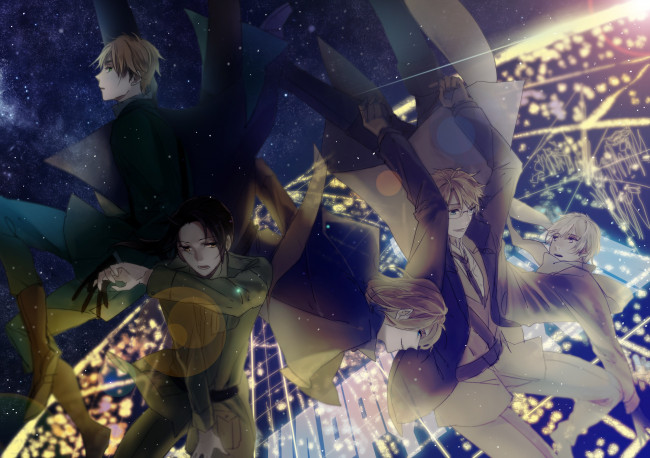 Обои картинки фото аниме, hetalia,  axis powers, парни
