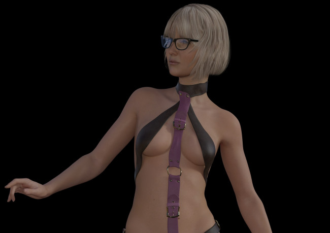 Обои картинки фото 3д графика, люди , people, взгляд, фон, девушка