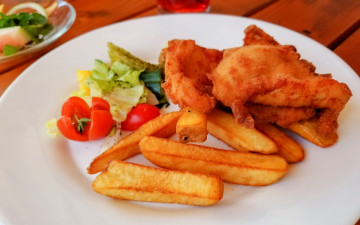 Картинка еда мясные+блюда картофель отбивная фри