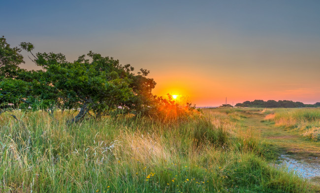 Обои картинки фото природа, восходы, закаты, простор