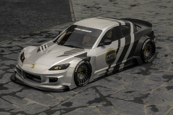 Картинка mazda+rx-8 автомобили 3д mazda rx8 роторное чудовище japan legend японская легенда