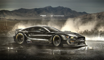 Картинка ford+mustang+gt автомобили 3д ford mustang gt shelby gt500 легендарный американский исполин породистый конь