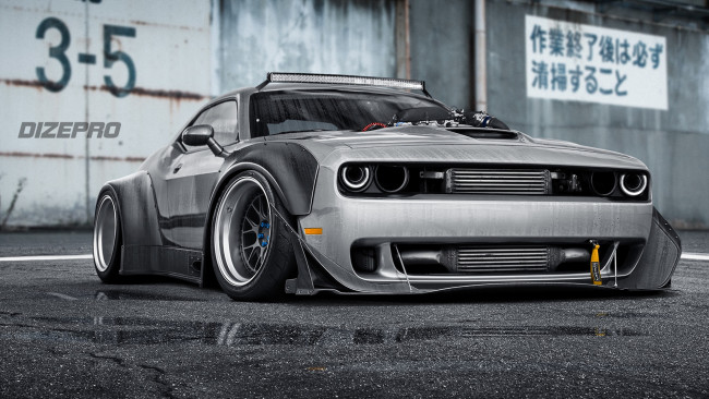 Обои картинки фото dodge challenger, автомобили, 3д, dodge, challenger, этот, паренёк, любит, утроить, классное, жогово