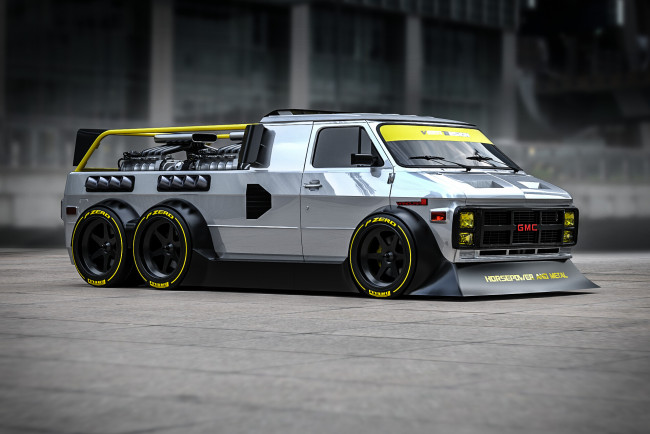 Обои картинки фото gmc, автомобили, 3д, крутой, гоночный, футуристический, автомобиль, да, и, монстр, на, колёсах