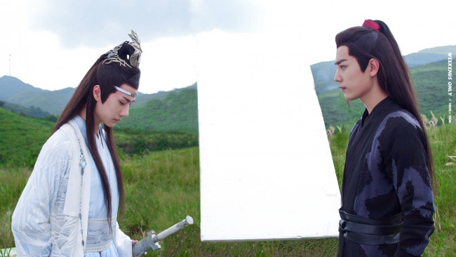 Обои картинки фото разное, знаменитости, ван, ибо, сяо, чжань, костюмы, съемки