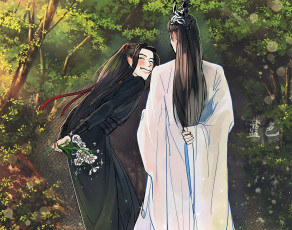 Картинка рисованное кино +мультфильмы вэй усянь лань ванцзи цветы
