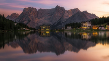 Картинка misurina+lake grand+hotel+misurina italy города -+здания +дома misurina lake grand hotel