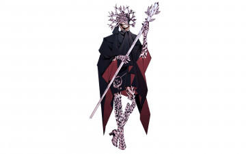 Картинка фэнтези маги +волшебники фигура орнамент плащ посох