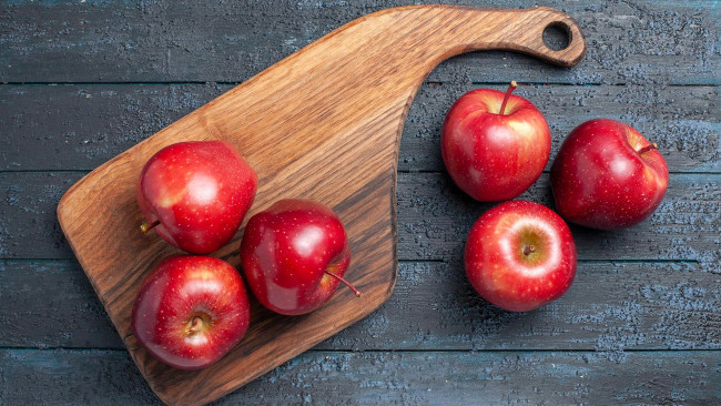 Обои картинки фото еда, яблоки, краснобокие