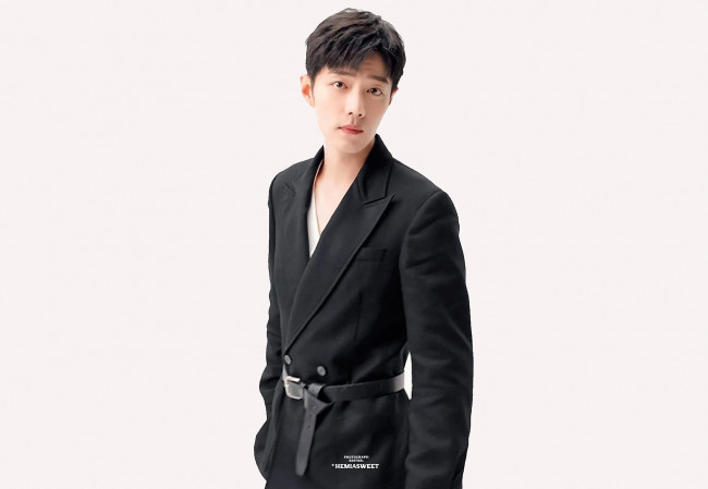 Обои картинки фото мужчины, xiao zhan, актер, пиджак, пояс