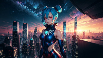 Картинка аниме город +улицы +интерьер +здания нейросети графика нейроарт ai art нейронные сети рисунки нейро искусство