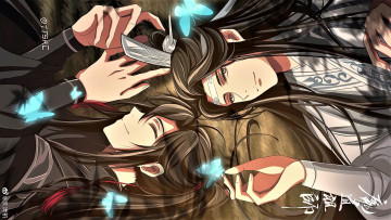 Картинка аниме mo+dao+zu+shi вэй усянь лань ванцзи бабочки