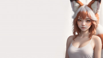 Картинка аниме животные +существа нейросети графика нейроарт ai art нейронные сети рисунки нейро искусство лиса