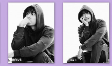 Картинка мужчины xiao+zhan актер толстовка капюшон стул