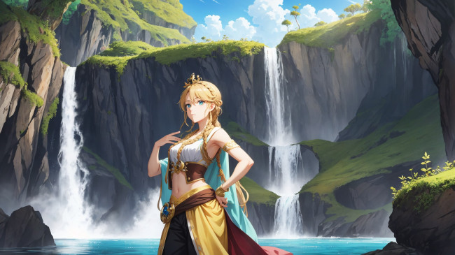 Обои картинки фото аниме, пейзажи,  природа, нейросети, графика, нейроарт, ai, art, нейронные, сети, рисунки, нейро, искусство