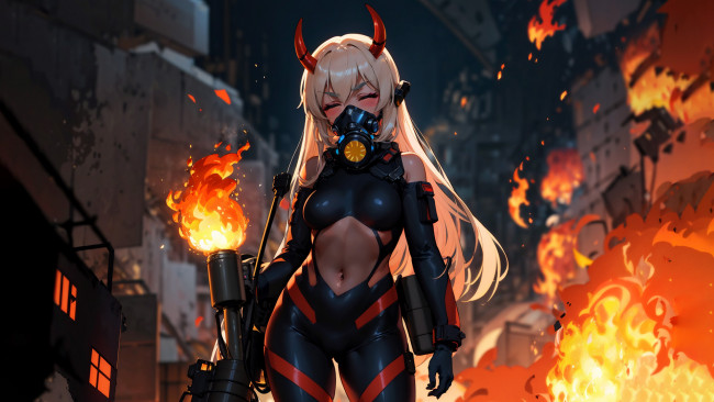 Обои картинки фото аниме, ангелы,  демоны, нейросети, графика, нейроарт, ai, art, нейронные, сети, рисунки, нейро, искусство