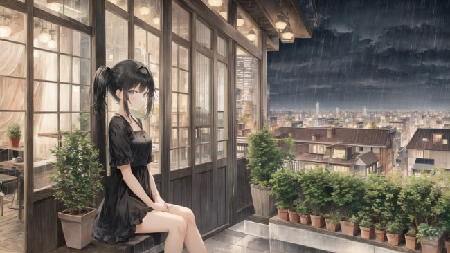 Обои картинки фото аниме, город,  улицы,  интерьер,  здания, нейросети, графика, нейроарт, ai, art, нейронные, сети, рисунки, нейро, искусство