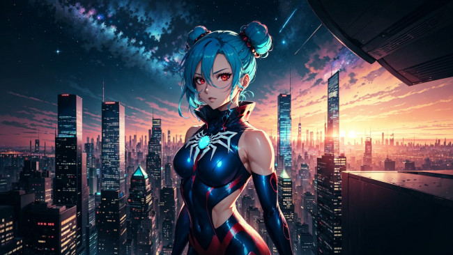 Обои картинки фото аниме, город,  улицы,  интерьер,  здания, нейросети, графика, нейроарт, ai, art, нейронные, сети, рисунки, нейро, искусство