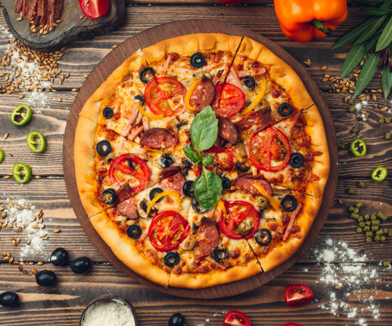 Обои картинки фото еда, пицца