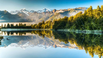 Картинка lake+matheson new+zealand природа реки озера lake matheson new zealand
