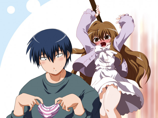 Обои картинки фото аниме, toradora