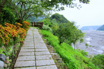 Картинка beautiful footpath природа дороги дорожка склон деревья горы