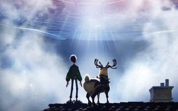 Картинка секретная служба санта клауса мультфильмы arthur christmas нло корабль крыша дом олень мальчик санта-клауса