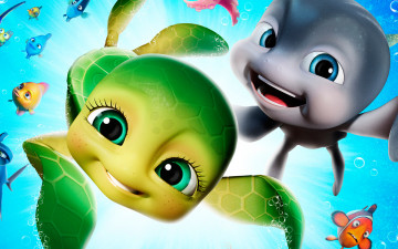 Картинка шевели ластами мультфильмы sammy`s avonturen 2 sammys вода рыбки черепашки радость улыбки