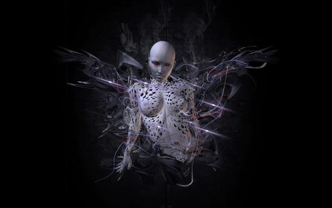 Обои картинки фото 3д, графика, creatures, существа, черный, фон