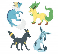 Картинка рисованные животные +сказочные +мифические белый фон