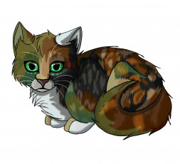 Картинка рисованные животные +коты животное белый фон