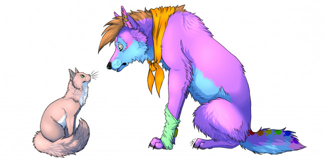 Обои картинки фото рисованные, животные, белый, фон