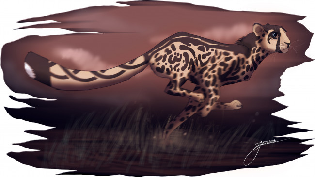 Обои картинки фото рисованные, животные, животное, белый, фон, бег