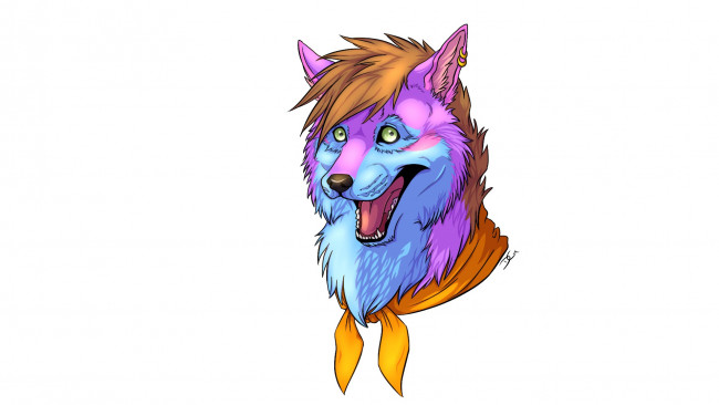 Обои картинки фото рисованные, животные,  собаки, животное, белый, фон