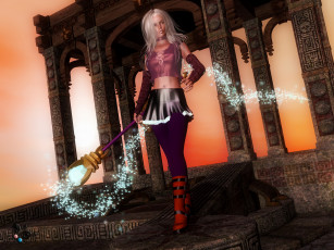 Картинка 3д+графика фантазия+ fantasy фон шест взгляд девушка