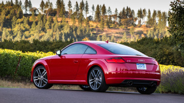 обоя автомобили, audi, us-spec, quattro, tfsi, coupе, 2-0, красные, 8s, 2016г, tt