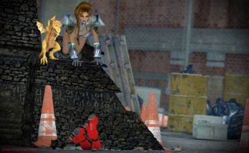 Картинка 3д+графика фантазия+ fantasy дракон фон взгляд девушка