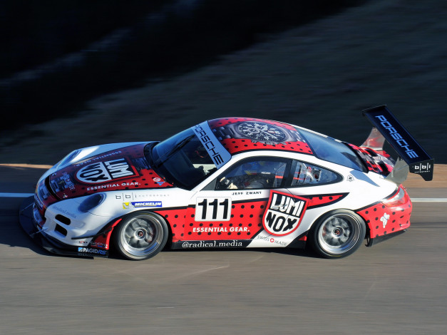 Обои картинки фото спорт, автоспорт, 2014г, 997, трасса, скорость, pikes, porsche, cup, gt3, 911, peak