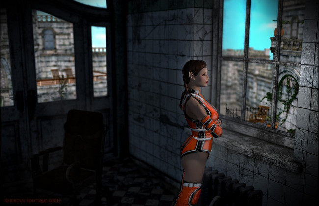 Обои картинки фото 3д графика, эльфы , elves, эльфийка, взгляд, фон, окно