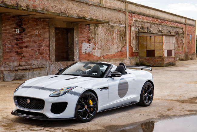 Обои картинки фото автомобили, jaguar, светлый, 2014г, uk-spec, project, 7, f-type