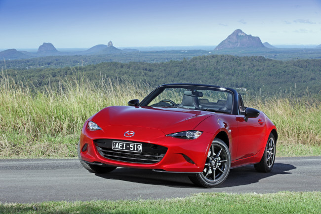 Обои картинки фото автомобили, mazda, nd, au-spec, mx-5, красный, 2015г