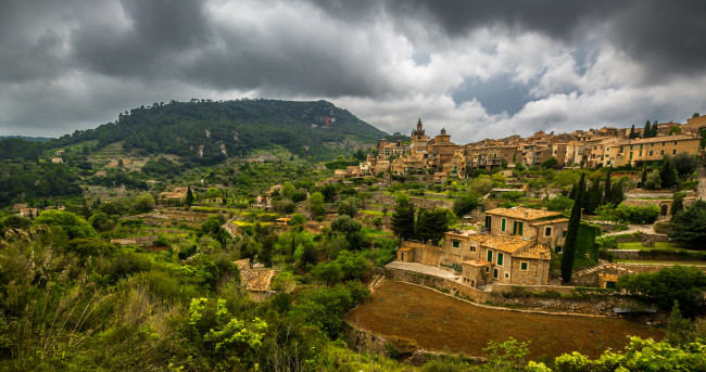 Обои картинки фото города, - панорамы, холмы, городок