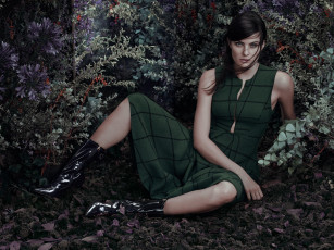 Картинка девушки isabeli+fontana сапоги изабели фонтана платье сад модель