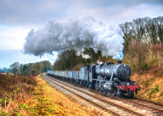 Картинка техника паровозы состав локомотив