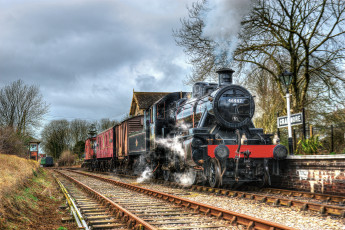 Картинка техника паровозы локомотив состав